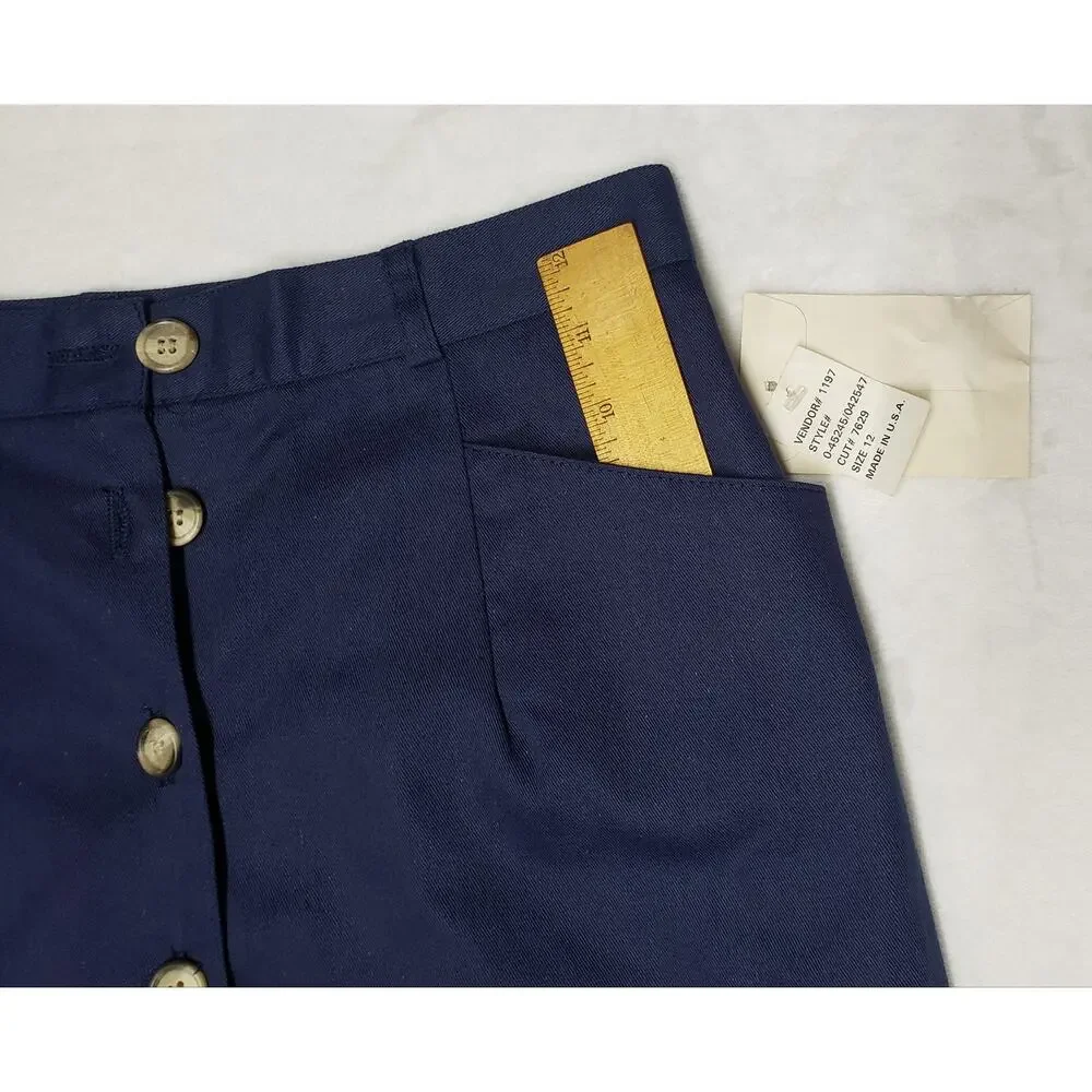 Bedford Fair Vintage 90s Lifestyles Maxi Skirt Sz 12 Navy NWT Deadstock